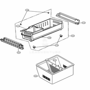 Freezer Parts Diagram and Parts List for LFX25973SB AWBCNA5 LG Refrigerator