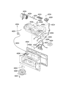 Interior Parts Diagram and Parts List for LMV1645SB01  LG Microwave
