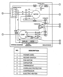 Wiring Diagram Diagram and Parts List for LXA0810AXL  LG Air Conditioner