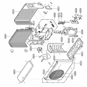 Outdoor Unit Diagram and Parts List for HMH018KD1 ASI6ICT LG Air Conditioner