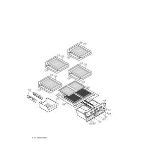 Refrigerator Diagram and Parts List for LFX25960SB 00 LG Refrigerator
