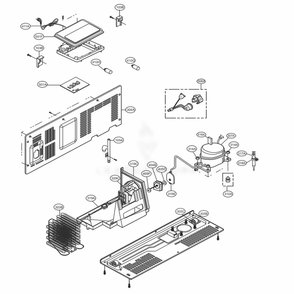 Machine Compartment Diagram and Parts List for LSXS26336S ASTCNA3 LG Refrigerator