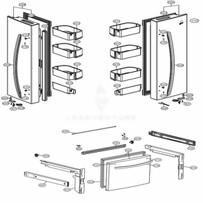 Part Location Diagram of ADC73746441 LG DOOR ASSEMBLY,REFRIGERAT