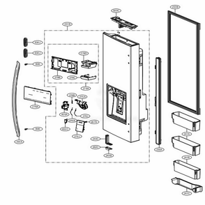 Part Location Diagram of ABQ72940065 LG CASE ASSEMBLY,PCB