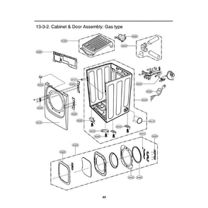 Section 3 Diagram and Parts List for DLGX2802W ABWEEUS LG Dryer