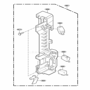 Latch Board Parts Diagram and Parts List for AMV6177AAS ASBEAMA LG Range
