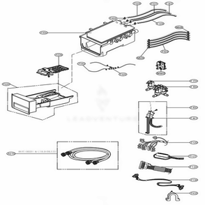 Dispenser Assembly 2 Diagram and Parts List for GCWL1069CS3 ASSEELC LG Washer