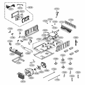 Part Location Diagram of EAD64325705 LG HARNESS ASSEMBLY