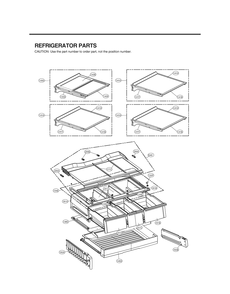 Refrigerator Parts Diagram and Parts List for GR-J318LSJM ASTCNA4 LG Refrigerator