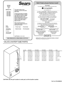 Valve And Water Tube Parts Diagram and Parts List for GR-B318LSTM ASTCSE2 LG Refrigerator