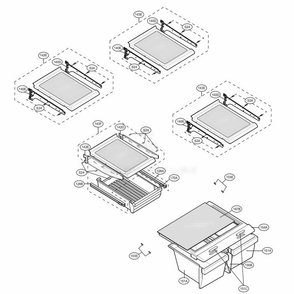 Refrigerator Parts Diagram and Parts List for LBC22520SW ASW1LGG LG Refrigerator