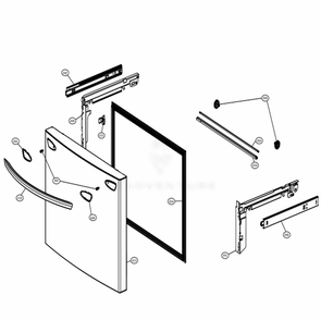 Door Parts 3 Diagram and Parts List for LRFDS3006D ASBCNA0 LG Refrigerator