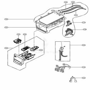 Dispenser Assembly Diagram and Parts List for WM3460CW ABWEUUS LG Washer