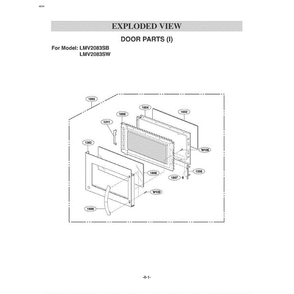 Section 1 Diagram and Parts List for LMV2083SW AWHELGA LG Microwave Oven Combo