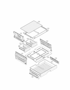 Refrigerator Pantry Parts Diagram and Parts List for 79578092901  Kenmore Refrigerator
