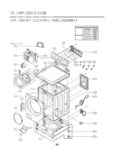 CABINET & CONTROL PANEL ASSEMB LY  EXPLODED VIEW Diagram and Parts List for WM2016CW ABWEEUS LG Washer