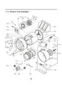DRUM & TUB ASSEMBLY Diagram and Parts List for WM2016CW ABWEEUS LG Washer