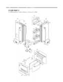 Part Location Diagram of ADC33073203 LG Door Assembly,Refrigerator(Left)