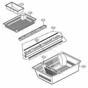 Freezer Parts Diagram and Parts List for LMX28988SW ASWCNA0 LG Refrigerator