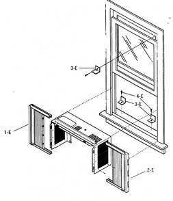 Installation Kit Assy Diagram and Parts List for 58074055400  Kenmore Air Conditioner