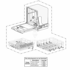 Main Diagram and Parts List for 39232533 ASTEEUS LG Dishwasher
