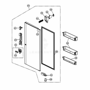 Home Bar Diagram and Parts List for LSC22991ST ASTCNA0 LG Refrigerator
