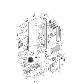 Case Diagram and Parts List for LDN22735SB 00 LG Refrigerator