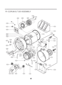 DRUM & TUB ASSEMBLY Diagram and Parts List for WM2487HWM  LG Washer
