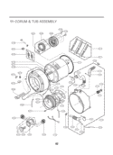 Part Location Diagram of AJQ73413811 LG TUB ASSEMBLEY