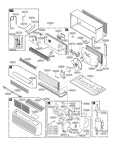 Air Conditioner Diagram and Parts List for UYC073ALEU1 ASBBEUS LG Air Conditioner