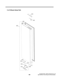 R-Room Home Part Diagram and Parts List for GR-X30FGNGM AGRCNA0 LG Refrigerator