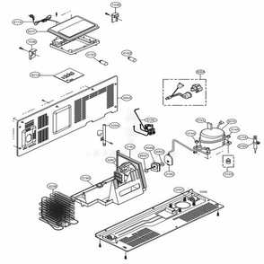 Machine Compartment Diagram and Parts List for LSXS26386D ASBCNA0 LG Refrigerator
