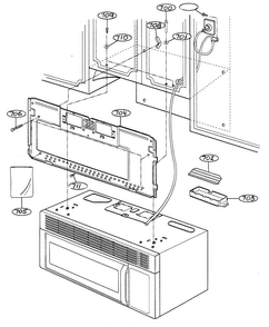 Installation Parts Diagram and Parts List for MV-1526W  LG Microwave