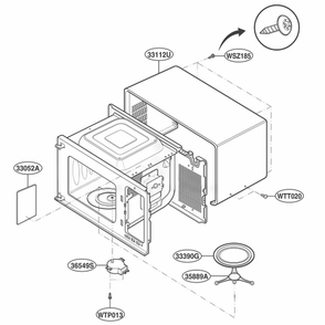 Oven Cavity Parts Diagram and Parts List for KCMS2055SSS CSTEKAD LG Wall Oven
