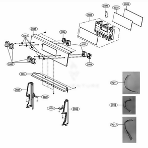 Part Location Diagram of AGM30025507 LG PARTS ASSEMBLY