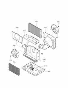 Air Handling And Cycle Parts Diagram and Parts List for 58075051900  Kenmore Air Conditioner