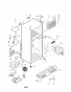 Case Parts Diagram and Parts List for 79568009210  Kenmore Refrigerator