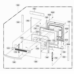 Part Location Diagram of ADC66481905 LG DOOR ASSEMBLY