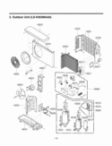 Outdoor Unit Diagram and Parts List for HMH30AS-1  LG Air Conditioner