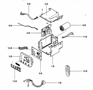 Control Box Assy Diagram and Parts List for 58074300400  Kenmore Air Conditioner