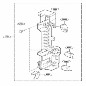 Latch Board Parts Diagram and Parts List for 80593 CS1ESEA LG Wall Oven