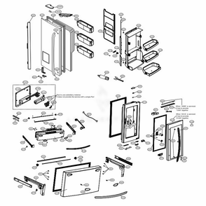 Door Parts Diagram and Parts List for LMXS30796D ASBCNA0 LG Refrigerator