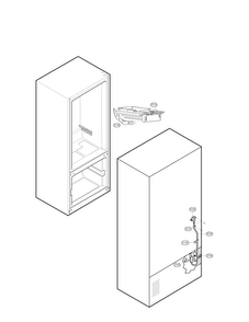 Water And Ice Maker Parts Diagram and Parts List for LFC25776SW 00 LG Refrigerator
