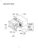OVEN CAVITY PARTS Diagram and Parts List for LRM1250B LRM1250B/01 LG Microwave