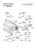 INTERIOR PARTS II Diagram and Parts List for LRM1250B LRM1250B/01 LG Microwave