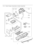 Panel Drawer Assembly & Guide Assembly Diagram and Parts List for DLEX7177WM ABWEEUS LG Dryer
