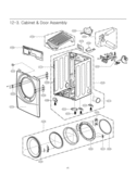 Cabinet & Door Assembly Diagram and Parts List for DLEX8377NM  LG Dryer