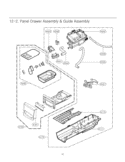 Panel Drawer Assembly & Guide Assembly Diagram and Parts List for DLGX7188RM ACREEUS LG Dryer