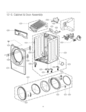 Cabinet & Door Assembly Diagram and Parts List for DLEX7177RM ACREEUS LG Dryer