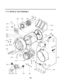DRUM & TUB ASSEMBLY Diagram and Parts List for WM2487HRMA ACREEUS LG Washer